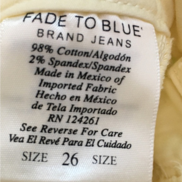 Fade To Blue Skinny Jeans Bundle 26 Low Rise Stretch Blue Yellow Casual Denim - Picture 8 of 15